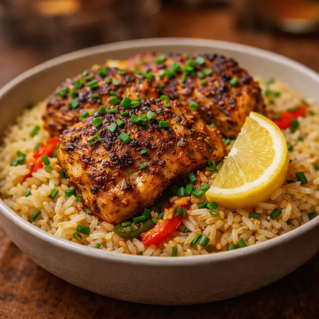 cajun chicken rice bowl recipe final presentation