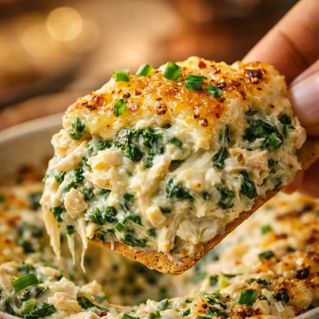 creamy spinach chicken dip
