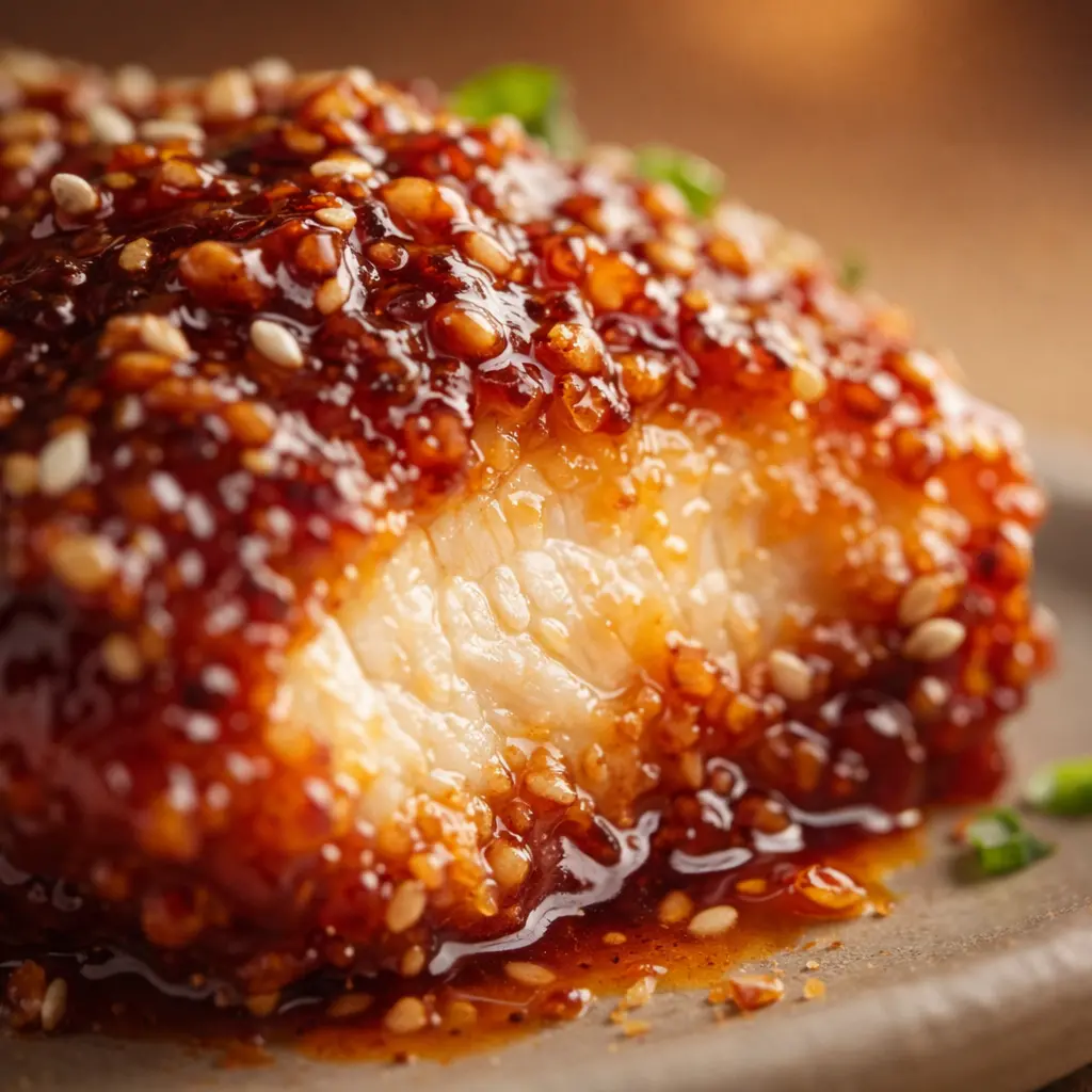 honey sriracha chicken recipe close up