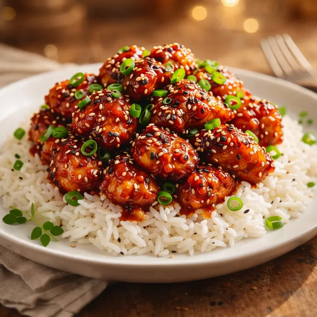 honey sriracha chicken recipe final presentation