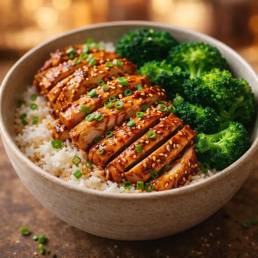 marinated chicken rice bowl healthy final presentation