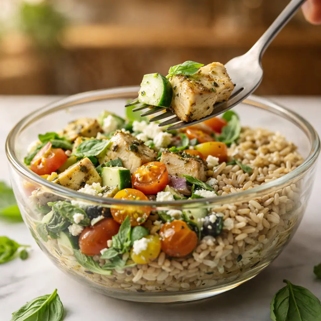 New Excited Chicken Rice Bowl Salad Recipe Healthy