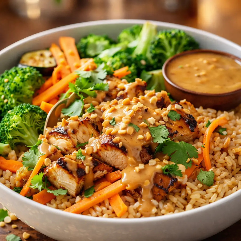 Excited for Your New Chicken Satay Rice Bowl.