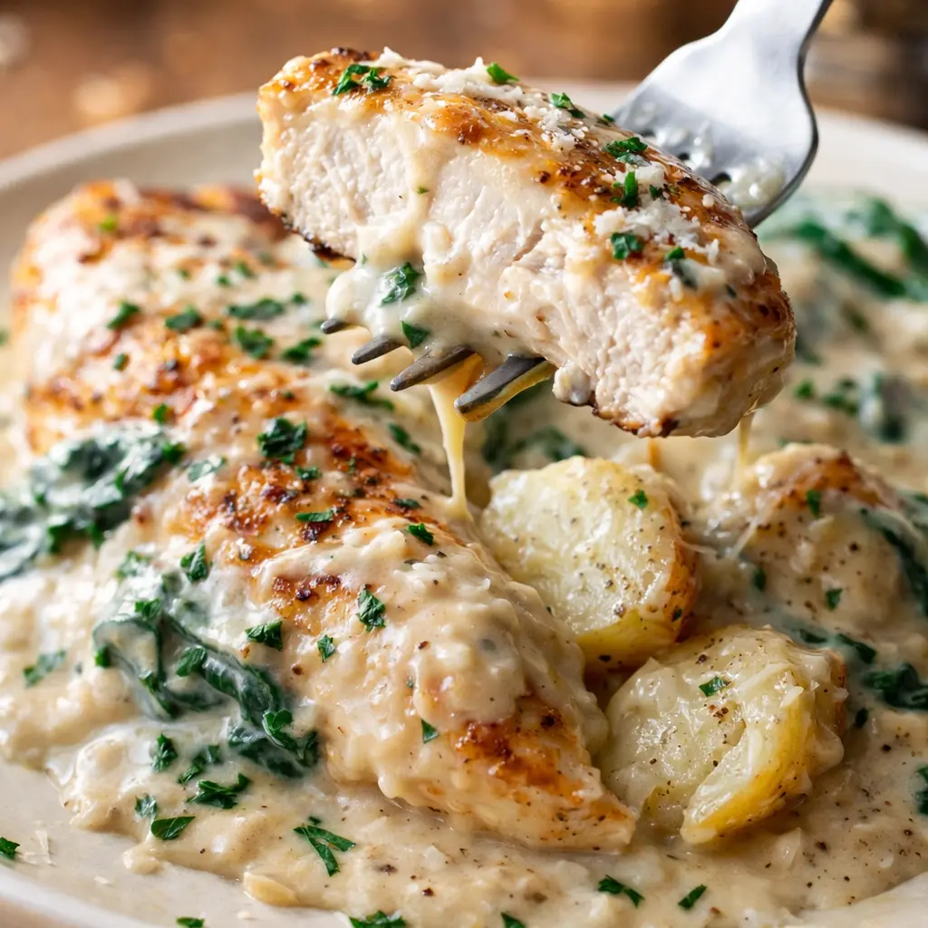 one pan creamy chicken
