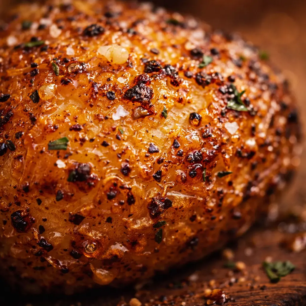 roasted garlic potatoes in air fryer close up