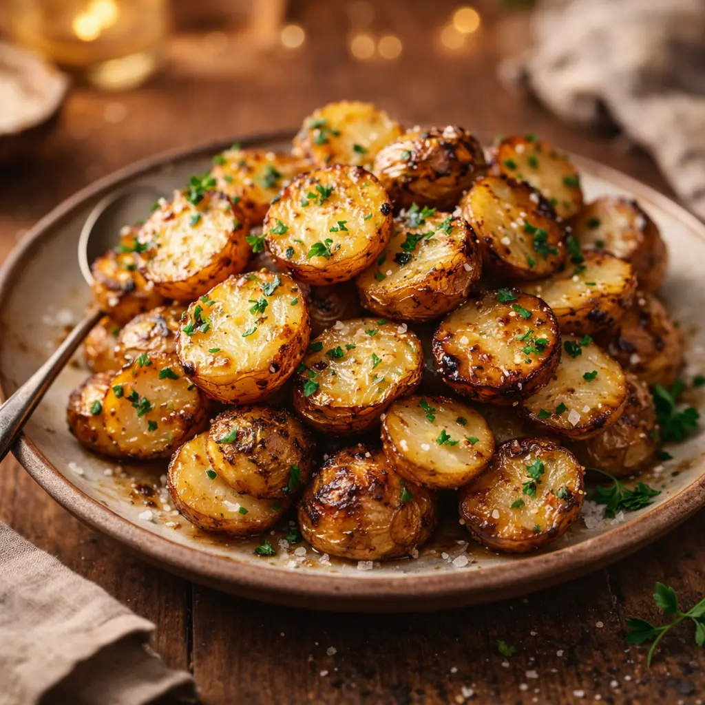 roasted garlic potatoes recipe final presentation