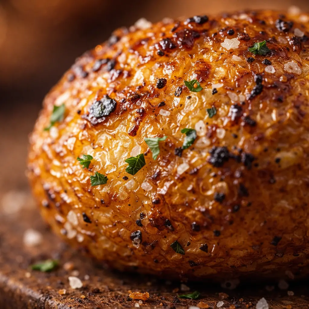 roasted garlic potatoes recipe close up