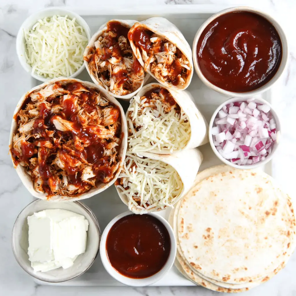 bbq chicken taquitos - main ingredients