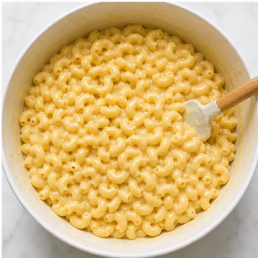 Step 4: Folding pasta into sauce