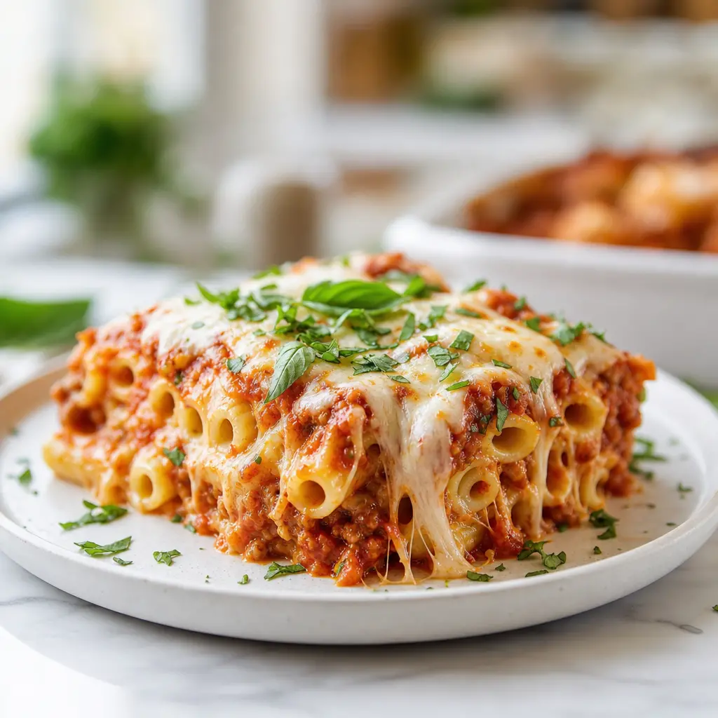 baked ziti - final presentation