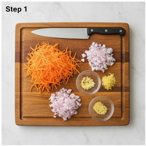 chicken lettuce wraps - step 1