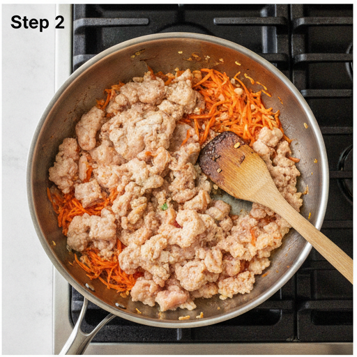 chicken lettuce wraps - step 2