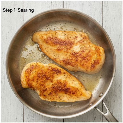 creamy sun dried tomato chicken - step 1