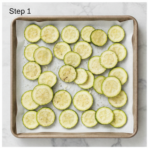 garlic parmesan roasted zucchini - step 1