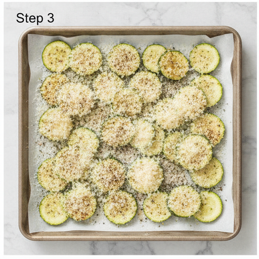 garlic parmesan roasted zucchini - step 3