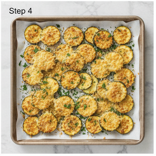garlic parmesan roasted zucchini - step 4