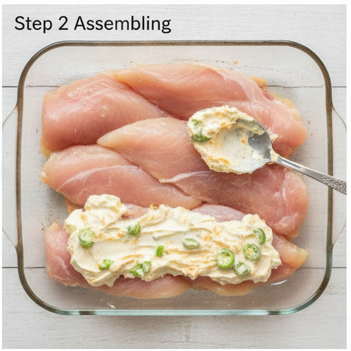 jalapeno popper smothered chicken - step 2