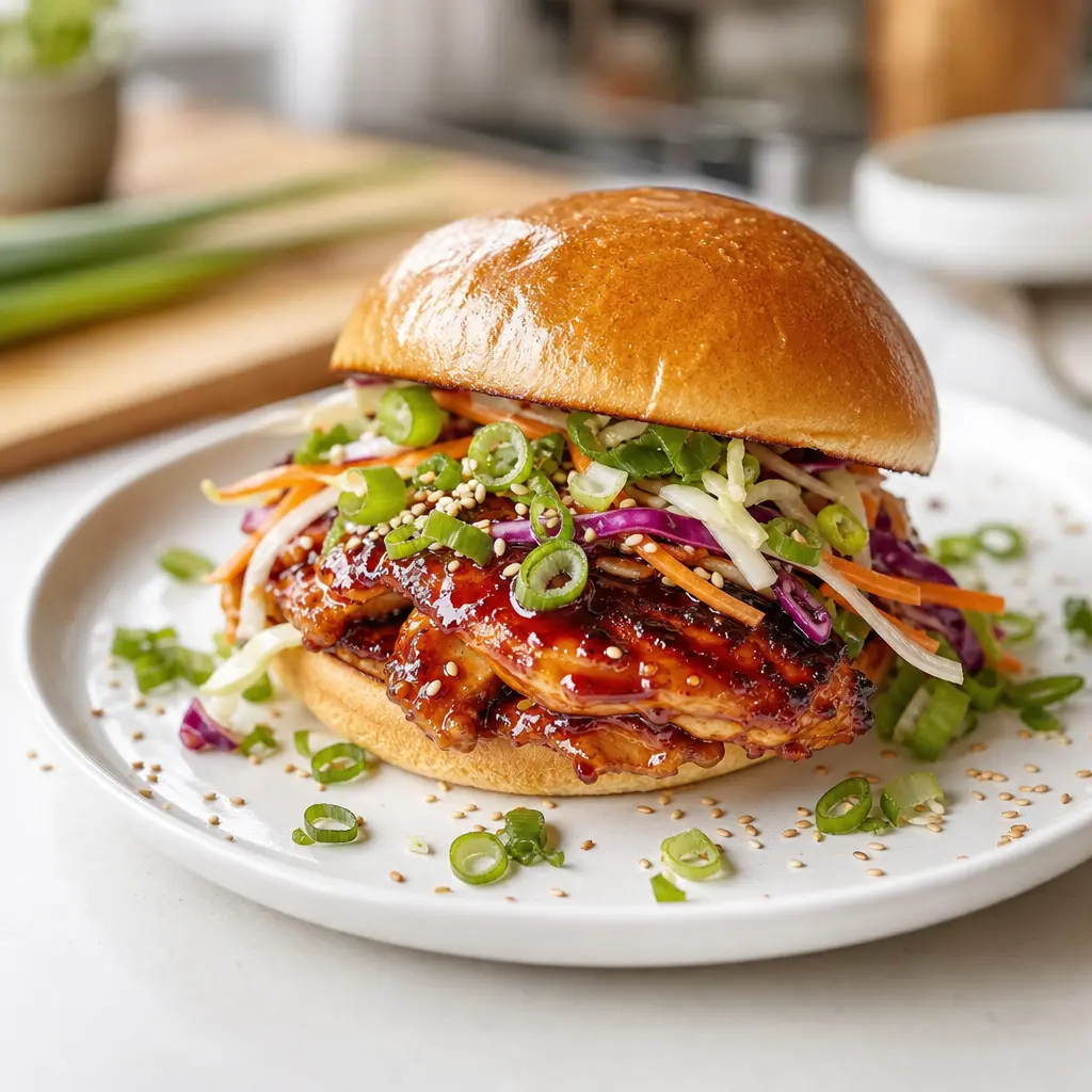 korean bbq chicken sandwich - final presentation