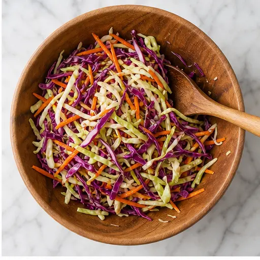 Step 2: Shredding cabbage for tangy slaw