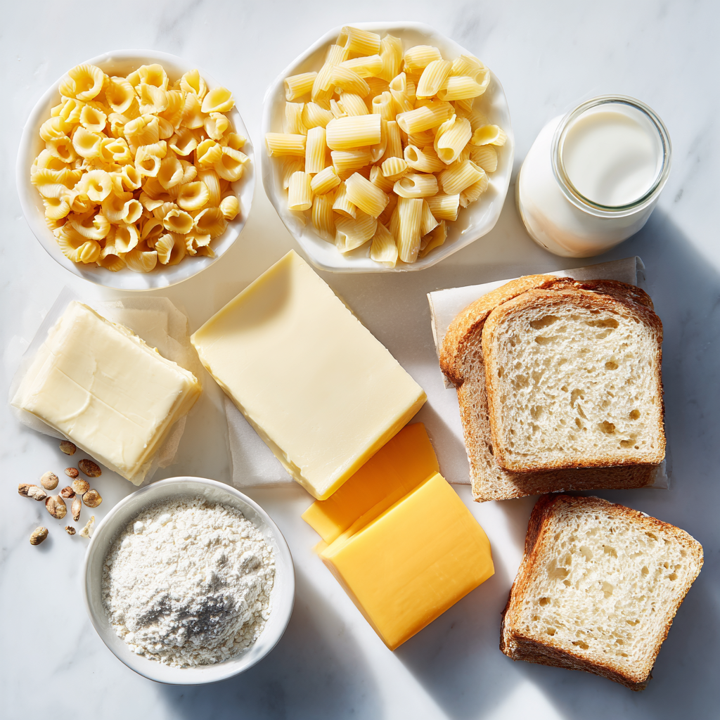 martha stewart mac and cheese - main ingredients