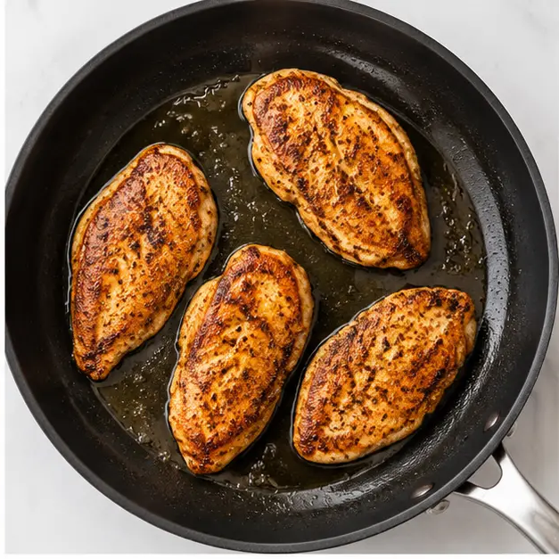 Step 2: Searing Cajun chicken fillets