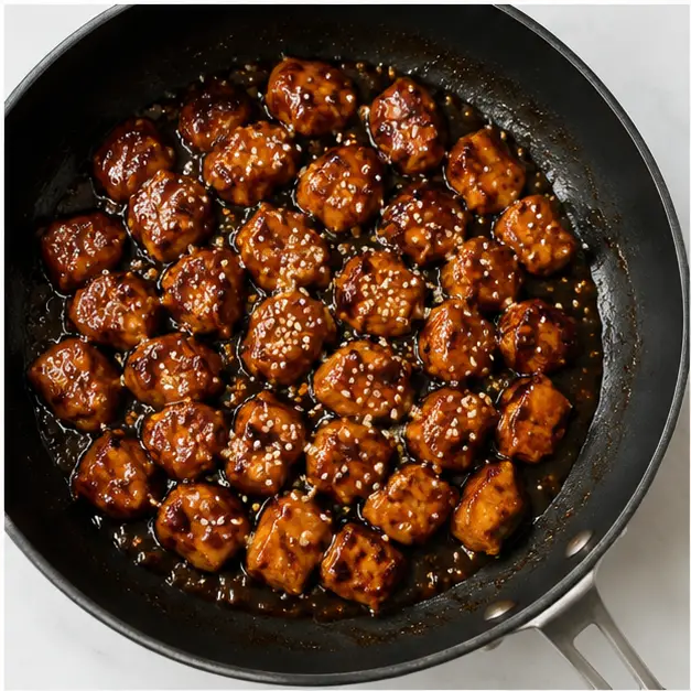 Step 4: Finish with sesame seeds and serve