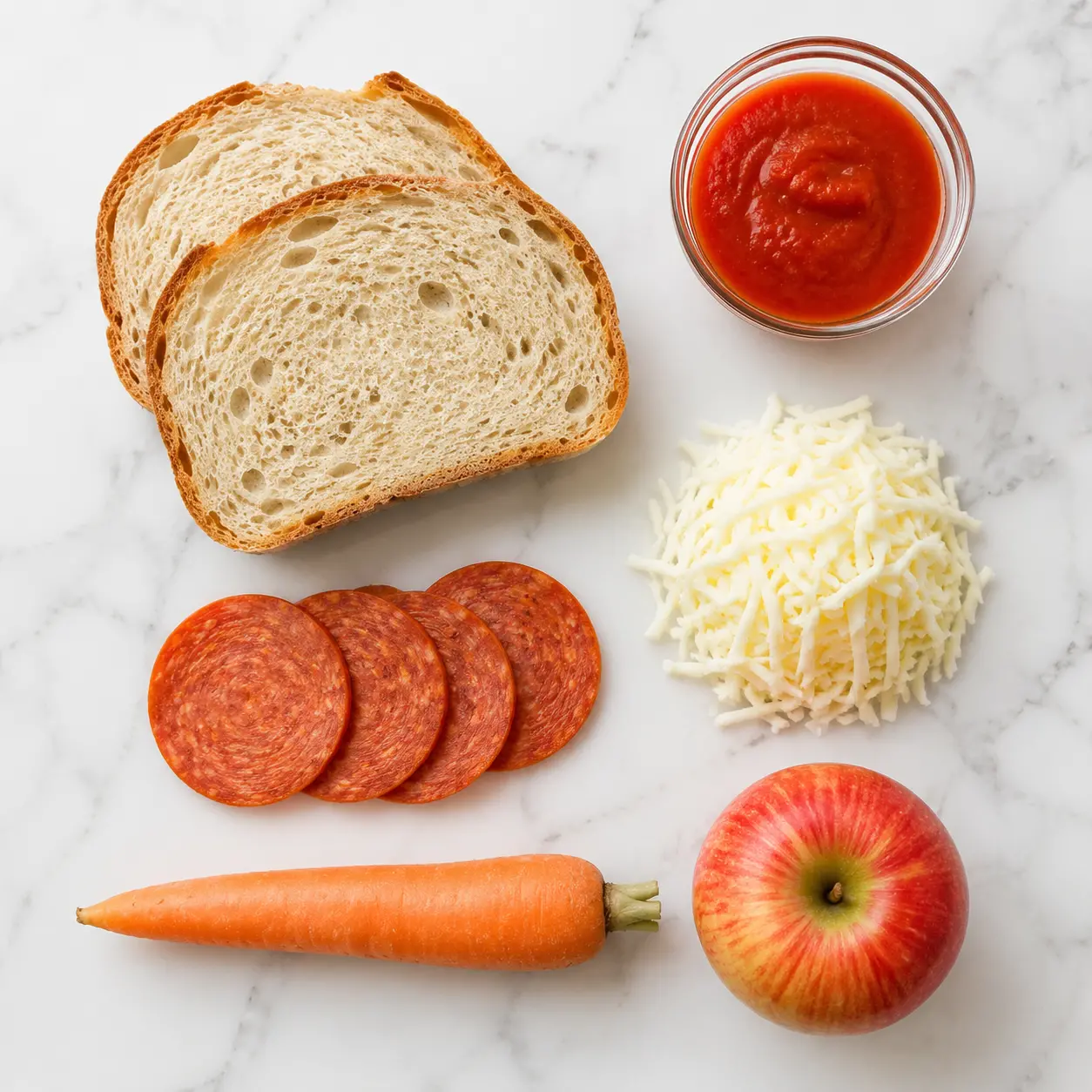 uncrustables burger sandwich - main ingredients