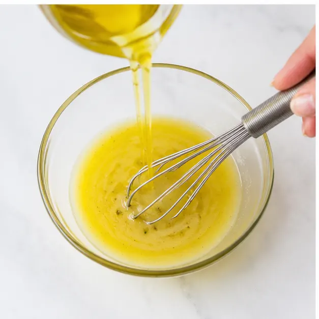 Step 3: Whisk the Meyer lemon dressing until emulsified