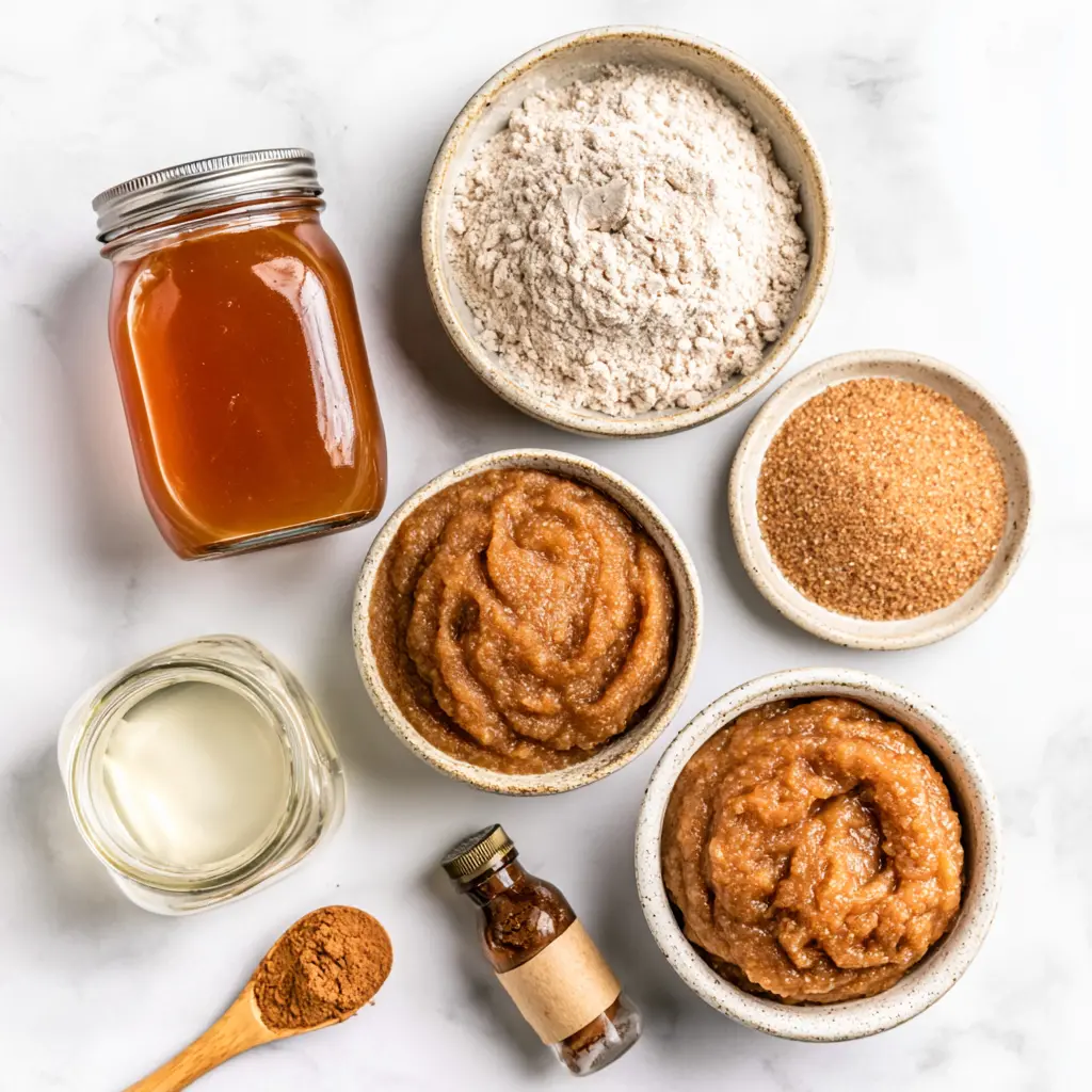 baked apple cider donuts - main ingredients