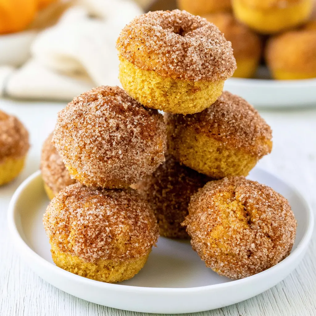 baked pumpkin donuts - final presentation