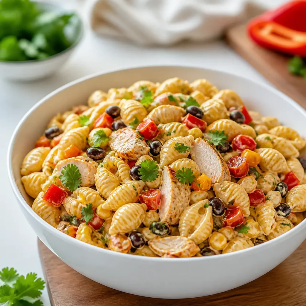 bbq chicken pasta salad 197949905