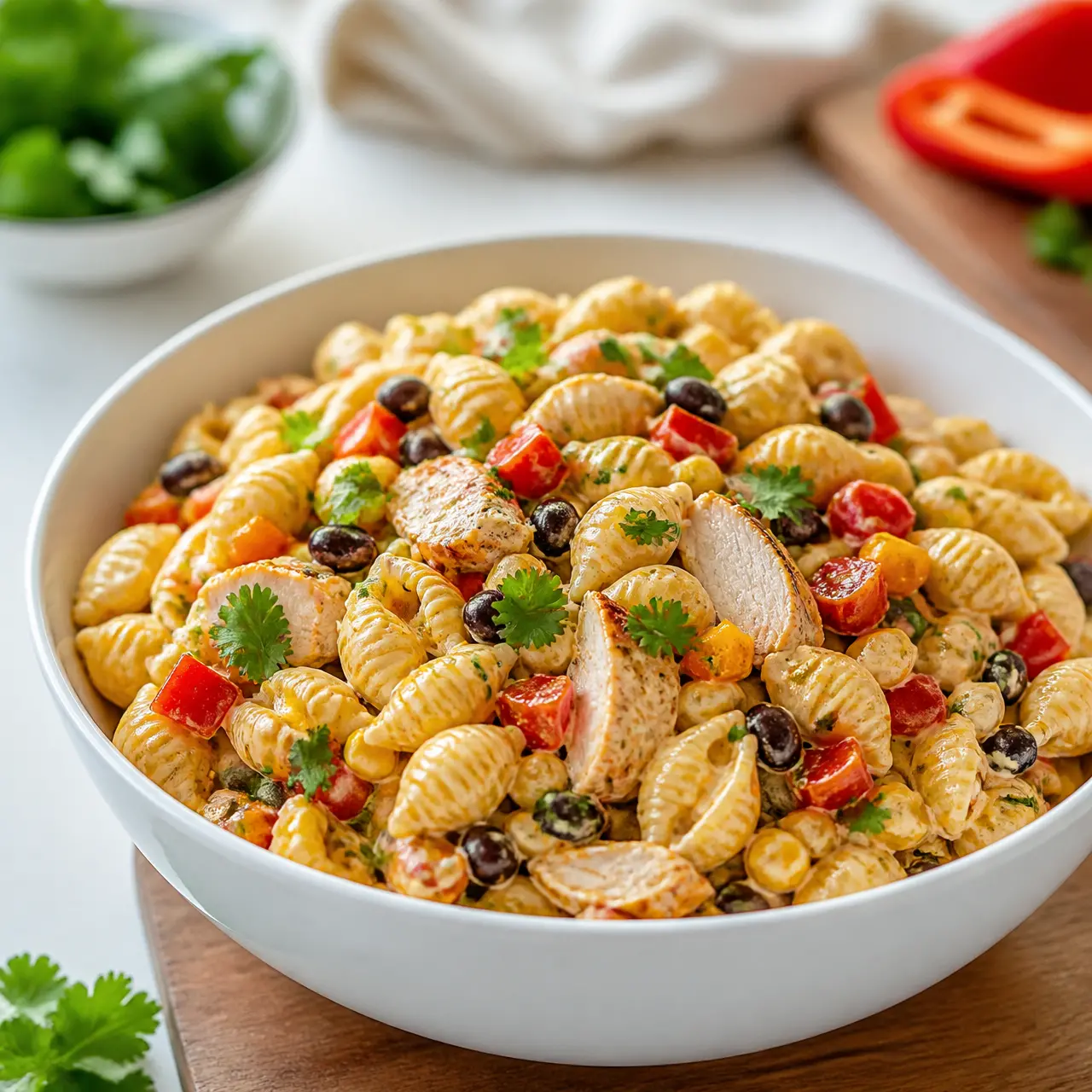 bbq chicken pasta salad