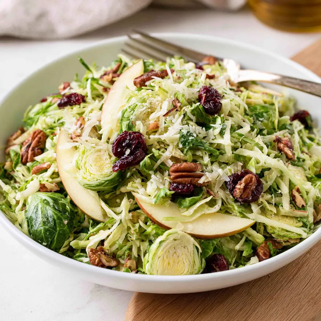 brussels sprouts salad - final presentation