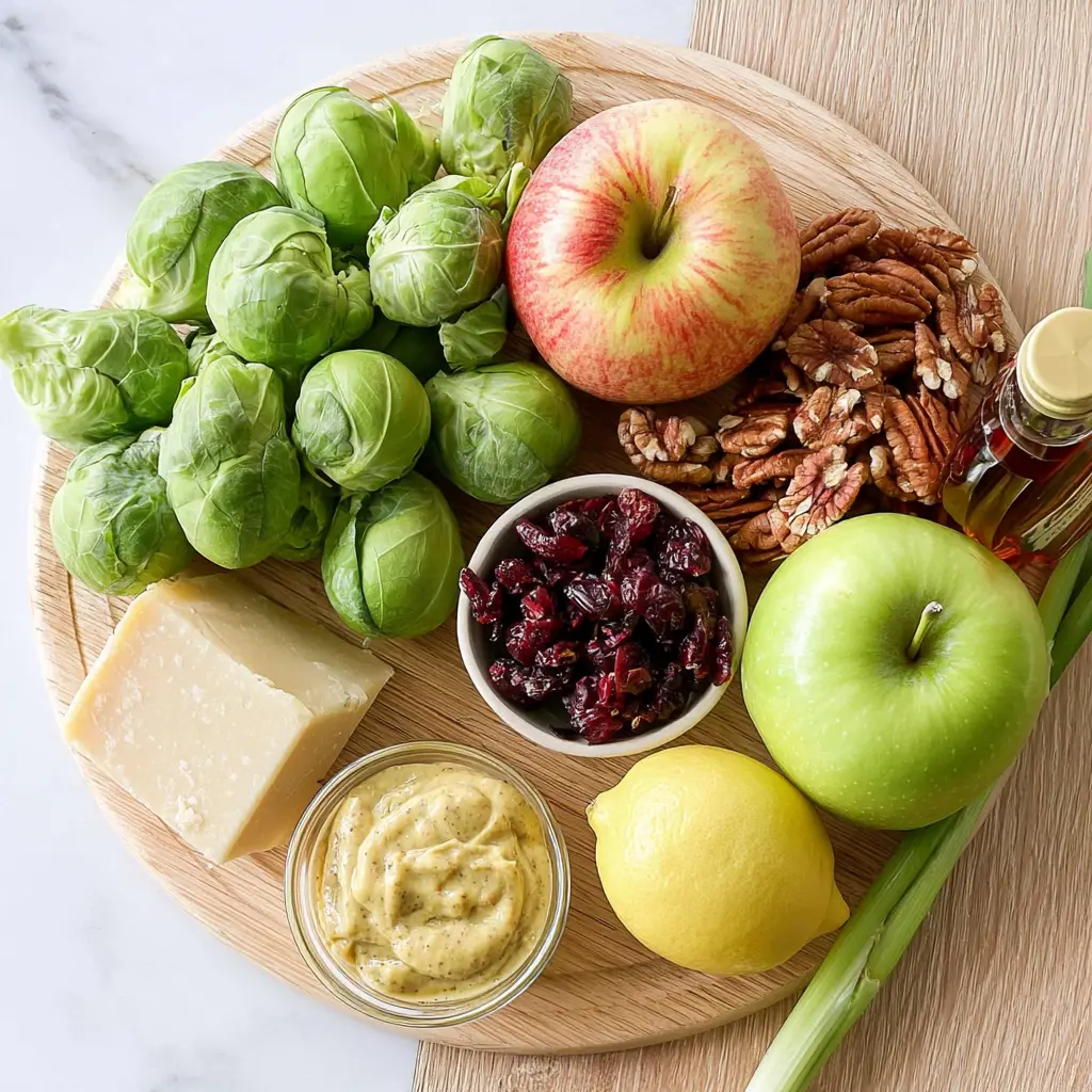brussels sprouts salad - main ingredients