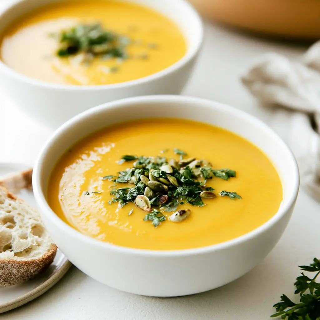 butternut squash soup - final presentation