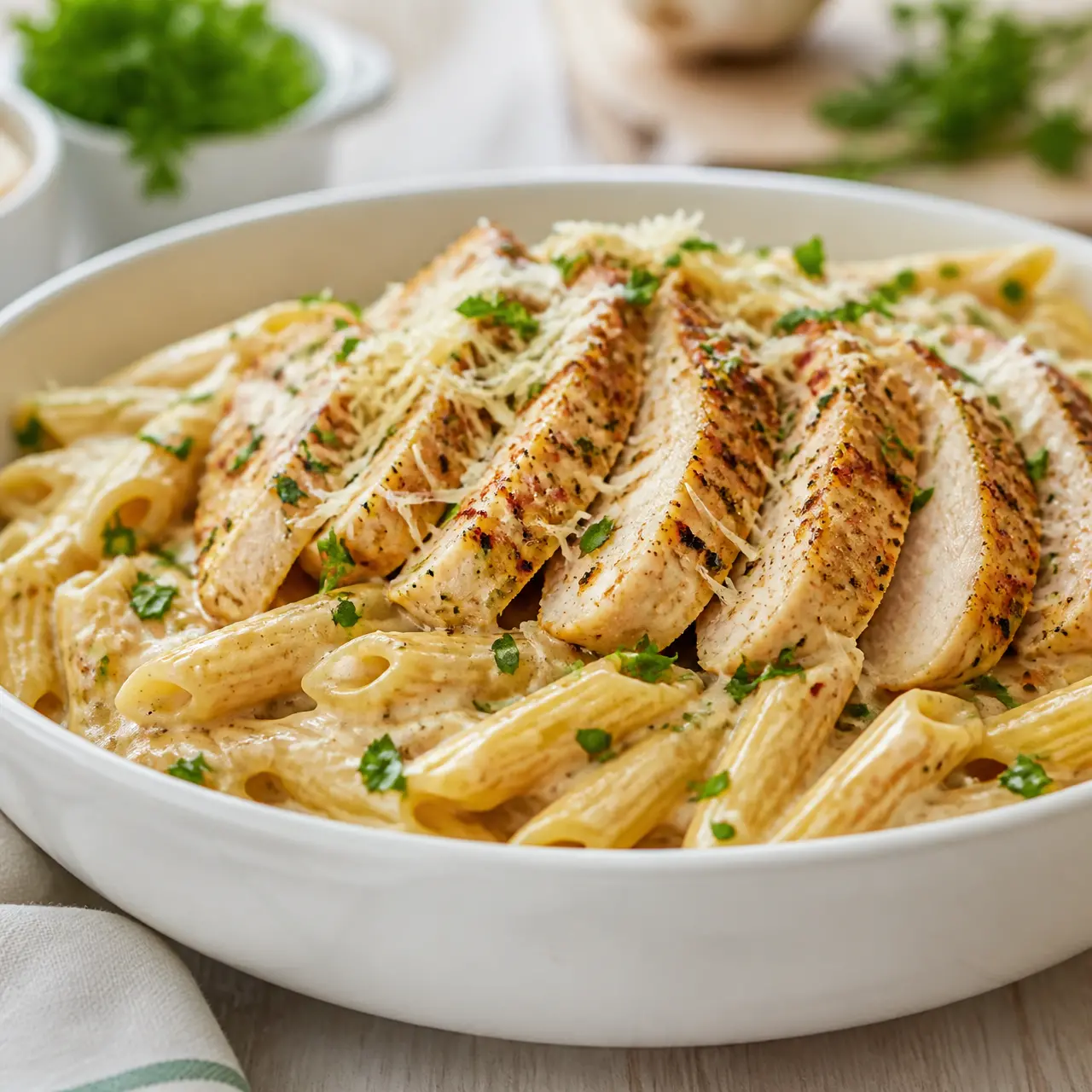 cajun garlic parmesan chicken penne