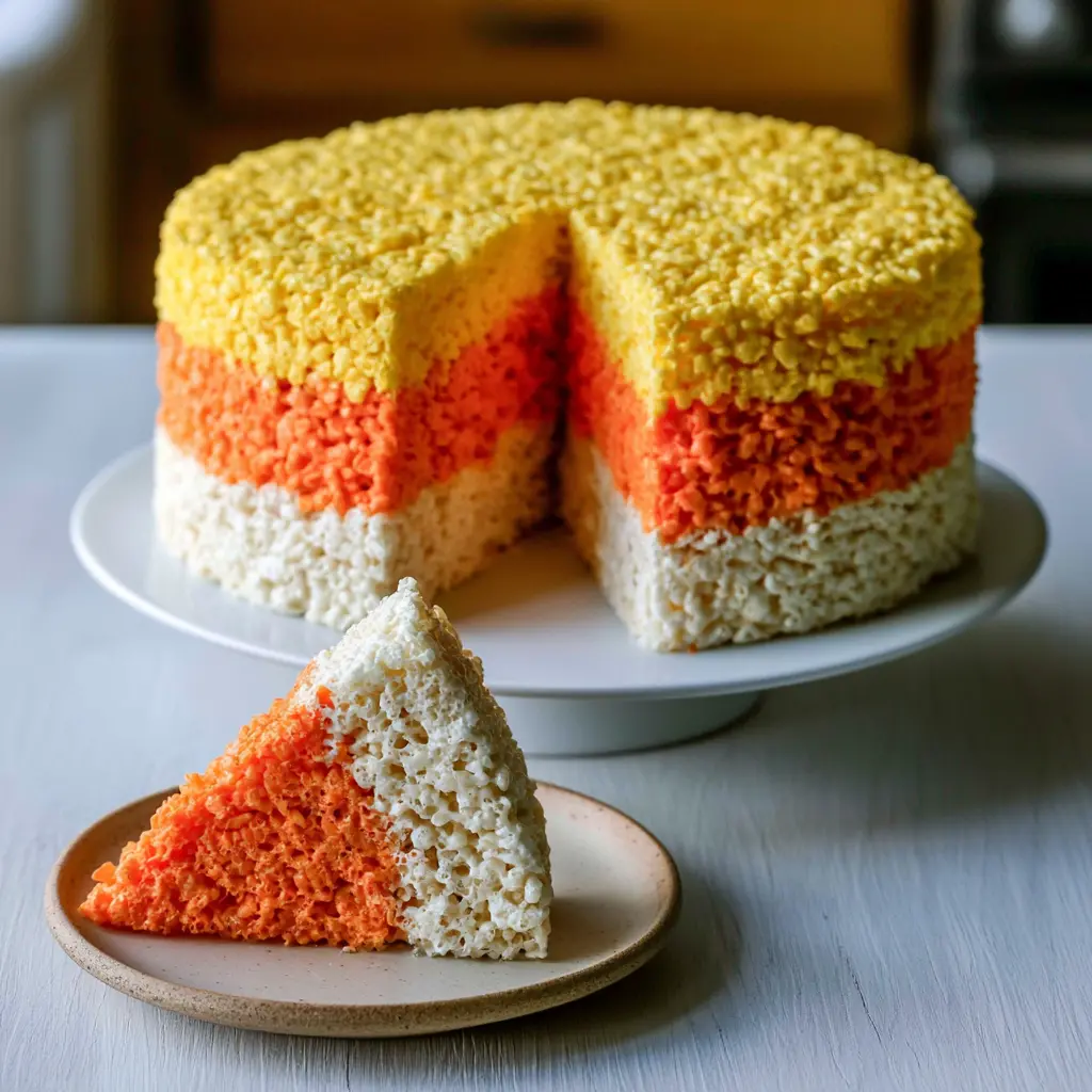 candy corn rice krispie treats - final presentation