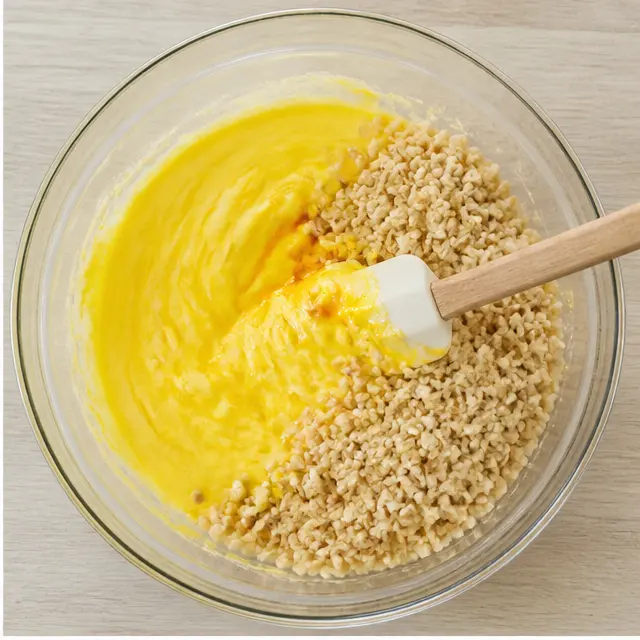 Stir in gel food coloring to make the yellow mixture