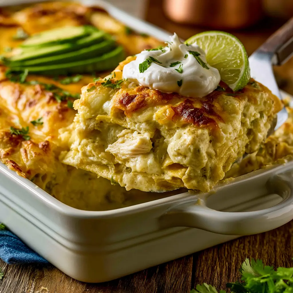 chicken enchilada casserole - final presentation
