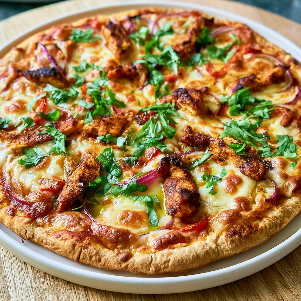 chicken margherita pizza 256481193