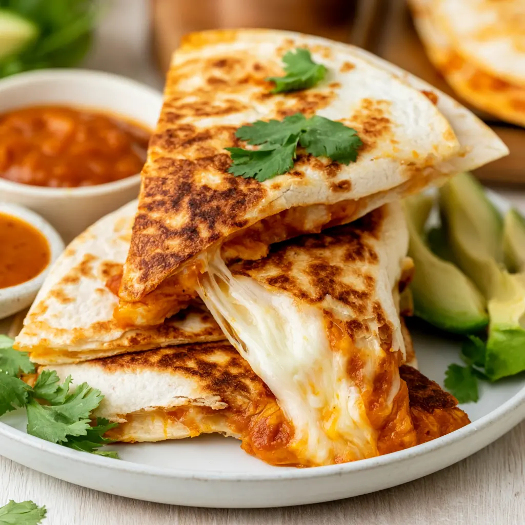 chicken quesadillas - final presentation