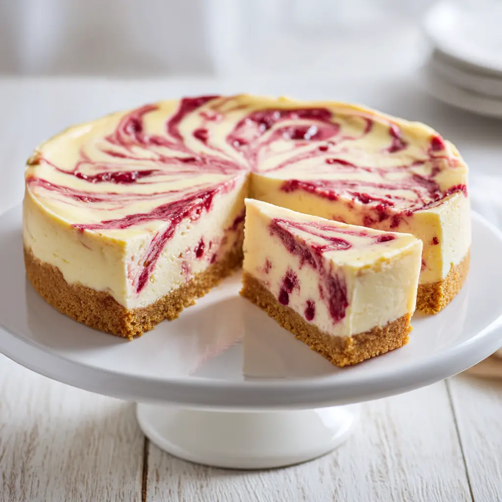 cranberry swirl cheesecake 344319813