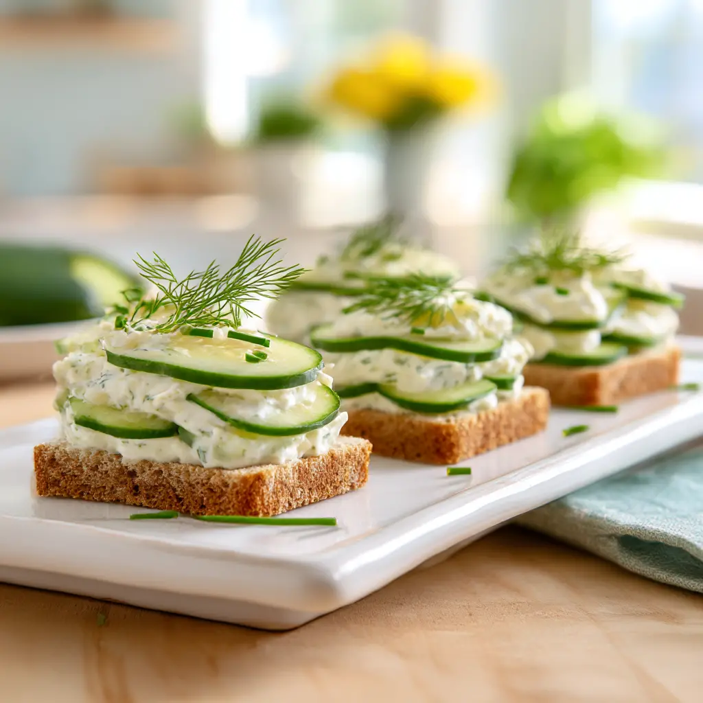cucumber sandwiches - final presentation