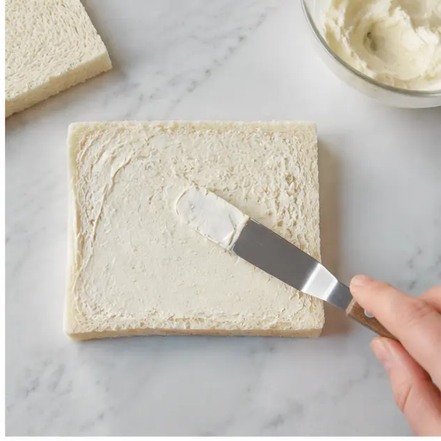 Step 2: Spread the butter or cream cheese barrier