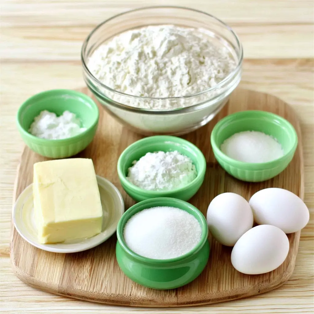 easy sugar cookies - main ingredients