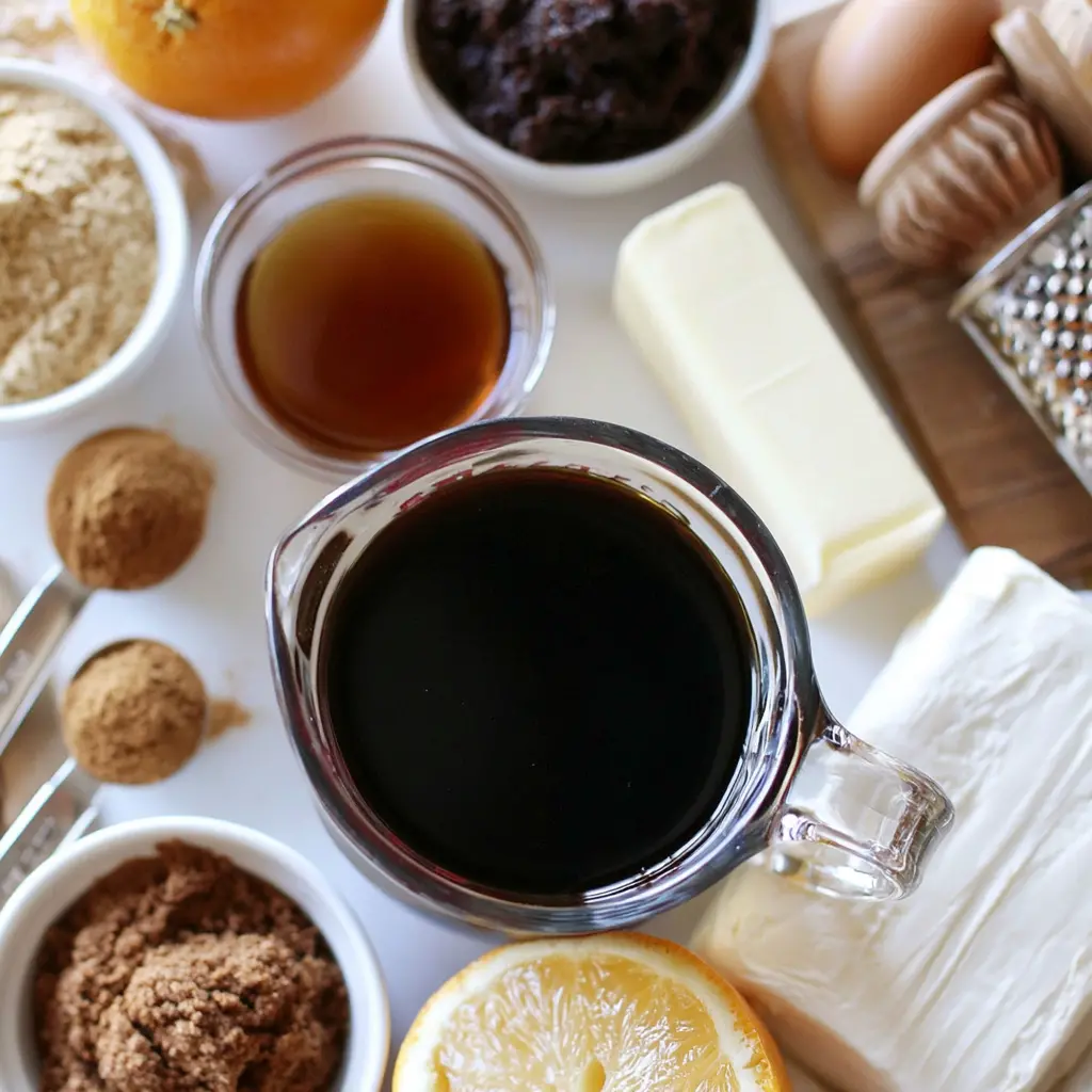 gingerbread cheesecake bars - main ingredients