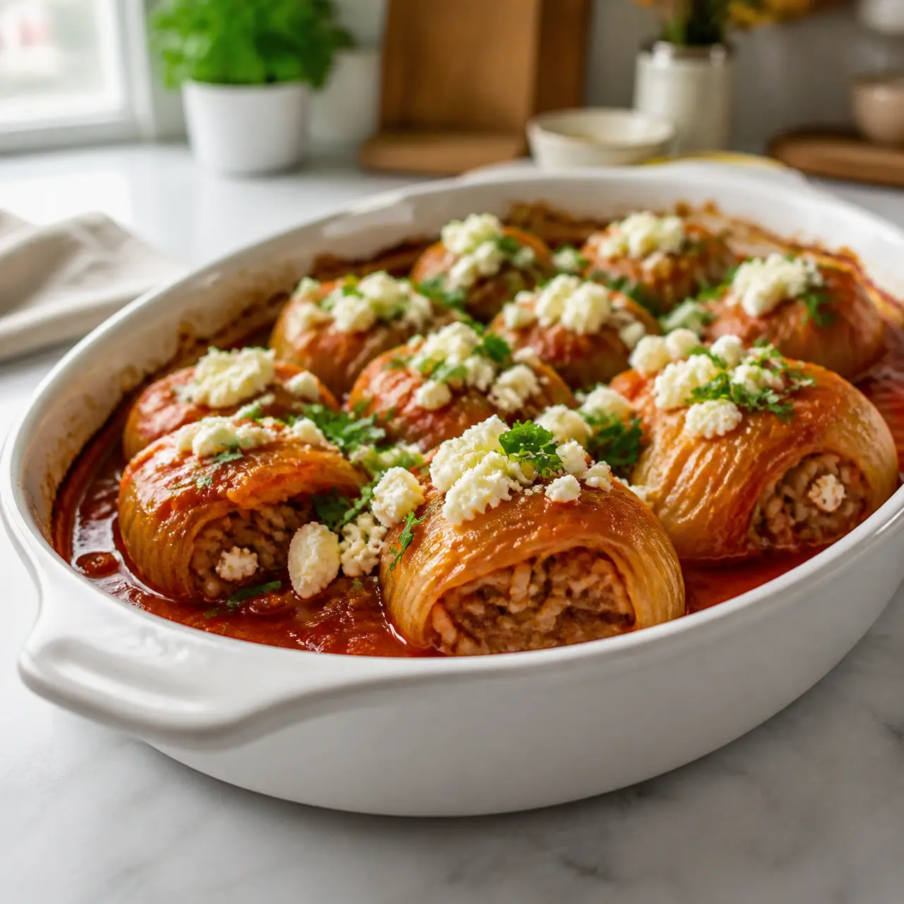 greek stuffed onions - final presentation