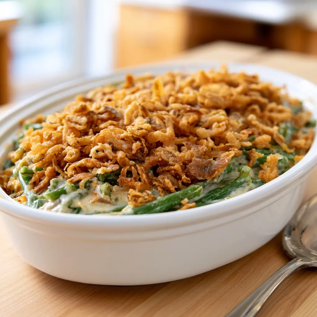 green bean casserole - final presentation
