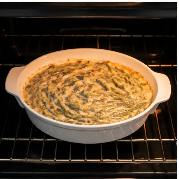 Step 3: Bake the casserole until hot and bubbling around the edges