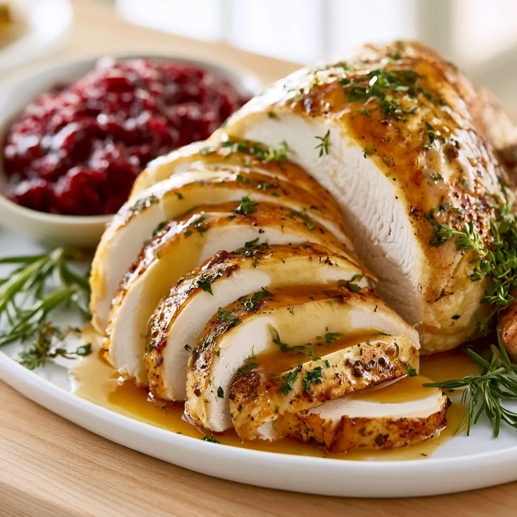 herb butter roasted turkey breast 611622275